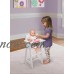 Badger Basket Chevron Doll High Chair with Plate, Bib, and Spoon - White/Pink - Fits American Girl, My Life As & Most 18" Dolls   553651828